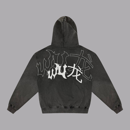 Stone Grey Logo Hoodie back